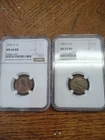1931 S Wheat Cent Penny NGC MS 64 RB 1921S AU55 BN NGC Both Lot $$$$ Look