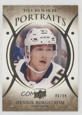 2018 Upper Deck UD Portraits Rookies Gold Foil 86/99 Henrik Borgstrom #P-90 1e15