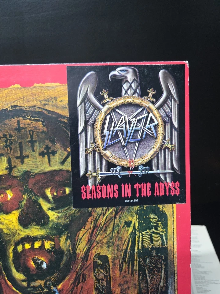 Slayer Seasons In The Abyss Lp Vinyl 1990 1st PROMO Press Hype/Insert VG+/EX Foto 4 de 4