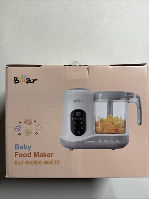 Bear SJJ-R03B5 White Smart Touch LED Panel Corded Self Clean Baby Food Maker NEW
