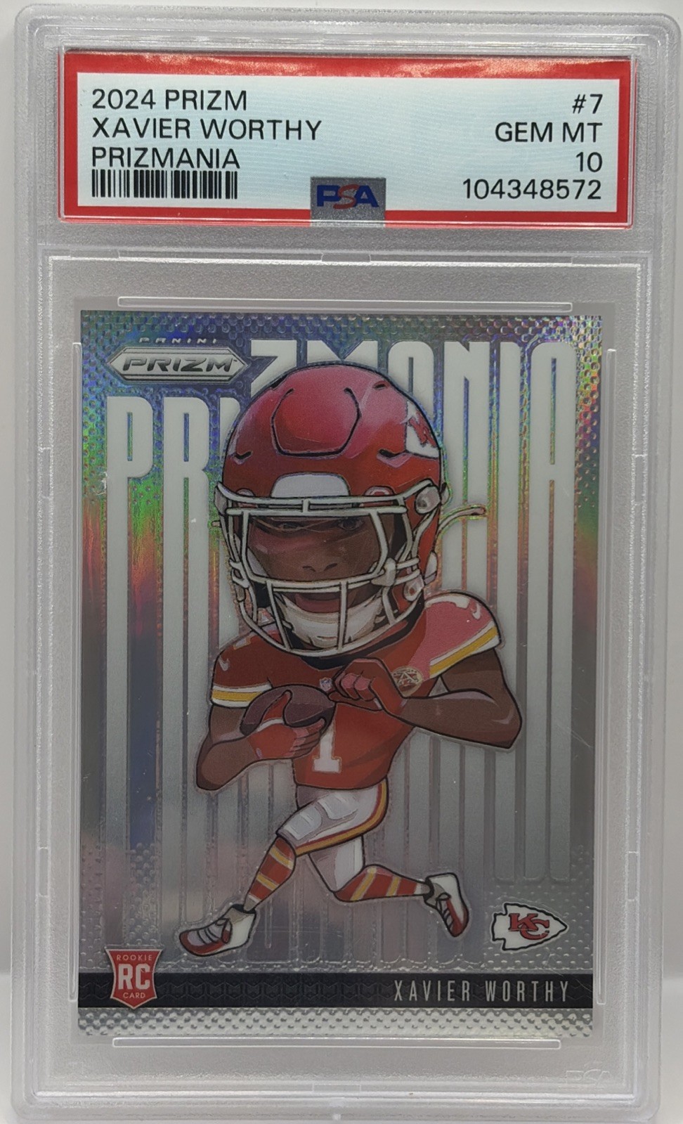 XAVIER WORTHY 2024 PANINI PRIZM PRIZMANIA ROOKIE SILVER CHIEFS RC PSA 10 GEM SSP