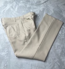 Vintage 70s Levis Sta Prest Pants Green Polycotton Zipper Fly Size True 36x32