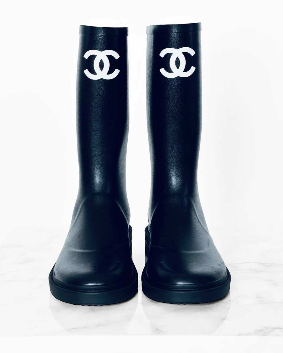 【M】CHANELブーツ CHANEL M Rubber Boots for Women for sale - eBay
