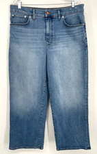 Madewell womens size 32 The Perfect Vintage Wide Leg crop Jean High Rise Denim