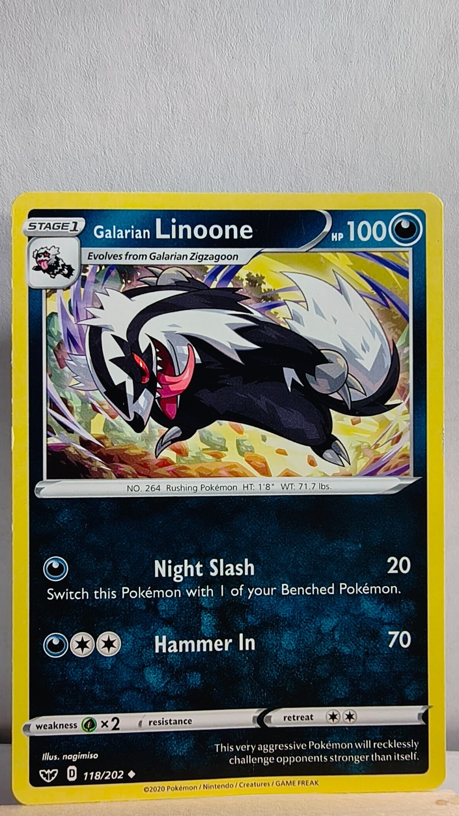Galarian Linoone [LP] - Pokemon TCG Sword & Shield Base 118/202 [Uncommon]