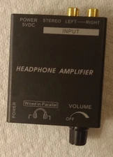 Portable Headphones Amplifier Stereo Headphone Amp Volume Control with RCA Input