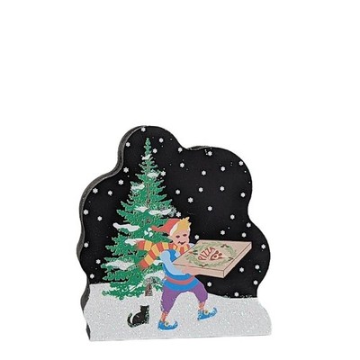 Cat s Meow Village Christmas North Pole Mozzy Pizza Delivery Elf #23-923