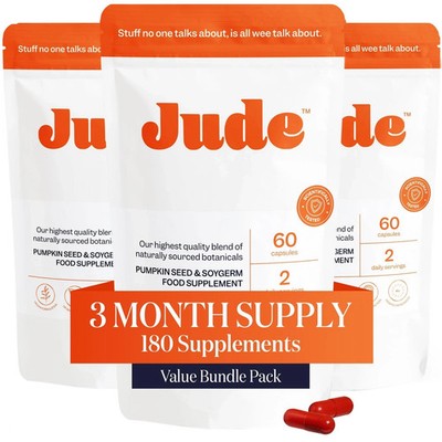 Jude Bladder Control Tablets   Overactive Bladder Relief, 180 Capsules