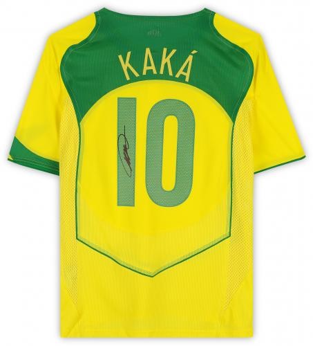 Kaka Brazil National Team Signed 2004 Reissue Home Jersey with