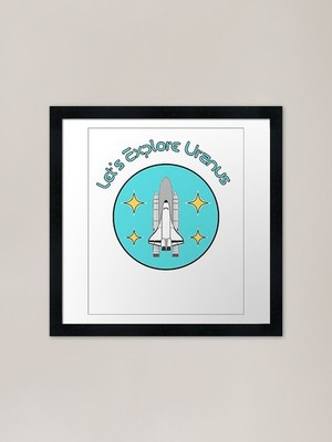 Let's Explore Uranus Gerahmtes Kunst Pri Gerahmtes Wandbild Poster Leinwanddruck Bild