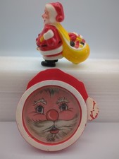 Vtg Marx Santa Claus Christmas Toy Walker, Santa Face Toy Kurt Adler Hong Kong