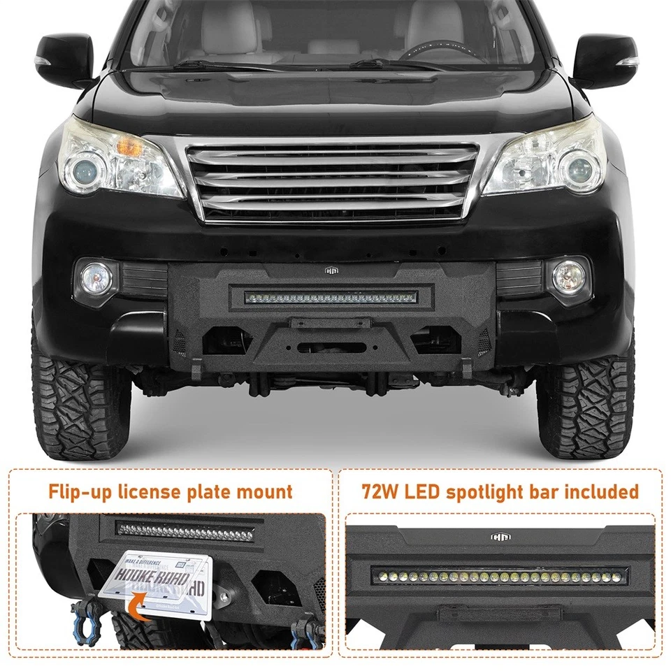 Texture Steel Front Bumper Fit Lexus GX460 2010-2013 Daily Driving Off-road - Image 3 of 4