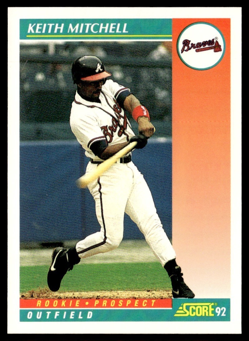 1992 Score Keith Mitchell Rookie Atlanta Braves #748A