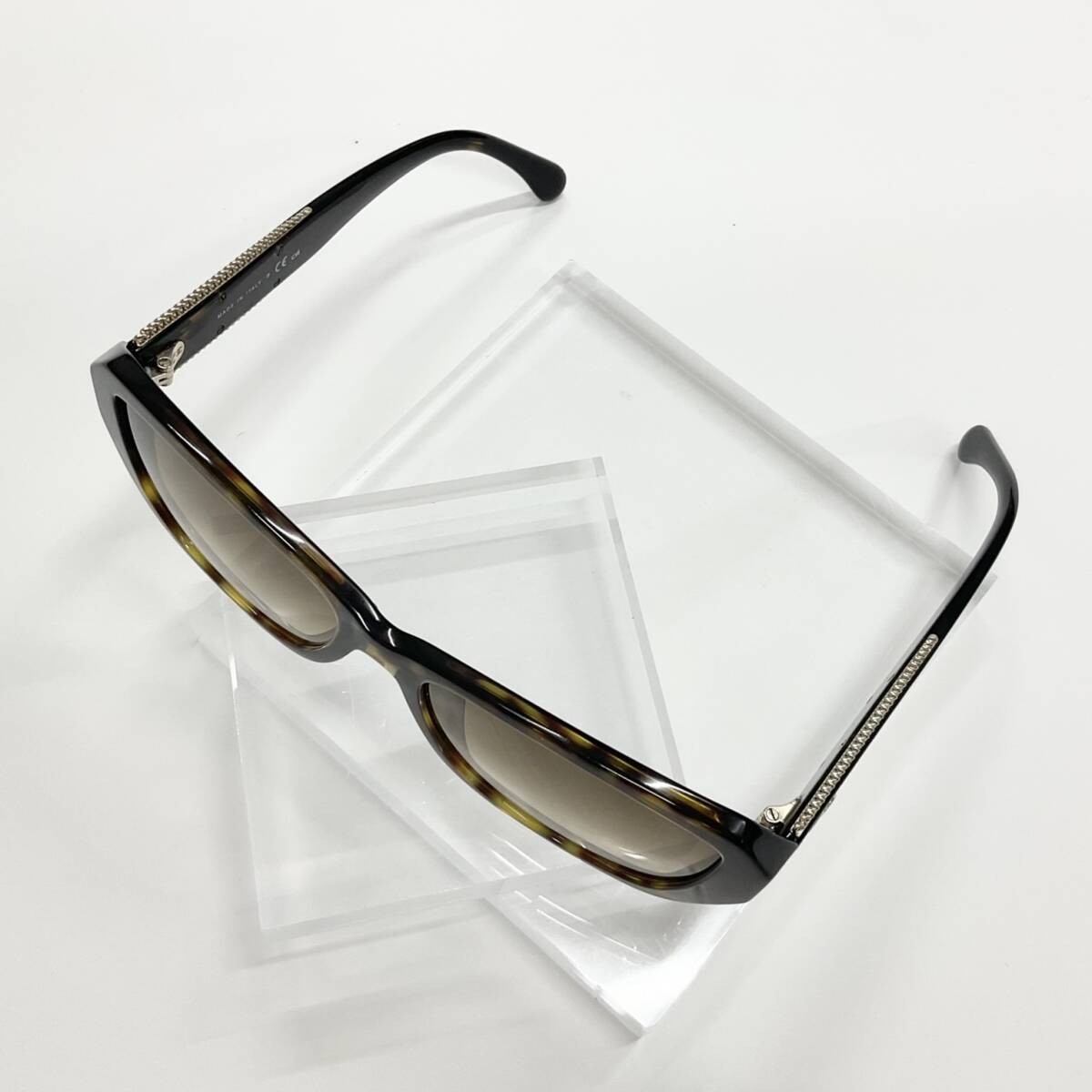 Chanel Tortoiseshell Coco Mark Rectangle Brown Le… - image 4