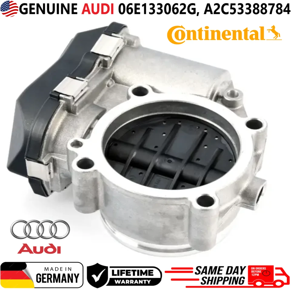 Cuerpo de acelerador Audi original para Audi 2008-2018 3,0 L 3,2 L y VW Touareg, 06E133062G Foto 2 de 4