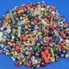 Vintage Glass Beads Mini Small Scale Assorted Colors Shapes 8.5oz Lot Crafting
