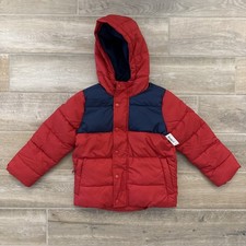 Amazon Essentials Boys Hooded Puffer Coat Jacket 2 Zippered Pockets Size XS