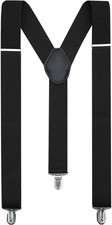 KOOELLE Suspenders for Men Heavy Duty Tuxedo Dress Pants 1.4 Inch Solid Adjustab