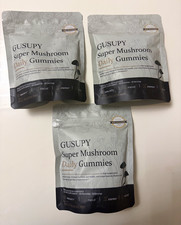 GUSUPY Super Mushroom Daily Gummies Wild Blueberry 60 ct 300mg Gluten-Free