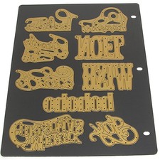 Anna Griffin FESTIVE WORDS Die Set 9 Pieces Complete Magnetic Mat Included