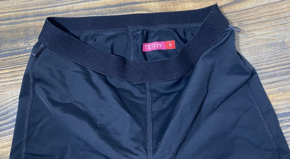 Shorts/forro acolchoado feminino de ciclismo universal Terry tamanho pequeno S preto - Imagem 4 de 4