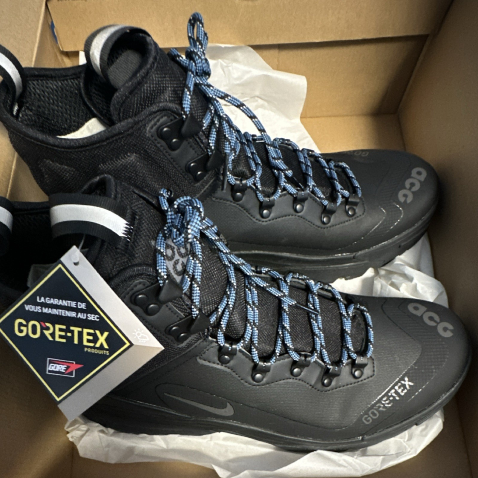 Nike ACG Zoom Gaiadome Gore-Tex Men's Black Hiking Boots US 12/13.5 DD2858-001