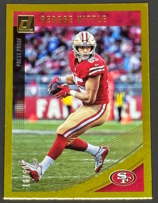 2018 Donruss George Kittle #252 Press Proof Gold #d 16/50 49ers