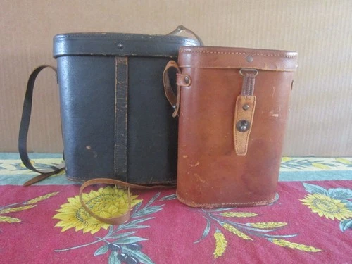 Two WW2 Binocular Casses, 1 U.S. Navy, 1 German Military
