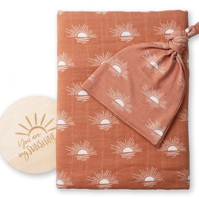 Manta De Muselina De Algodon Organico Estilo Boho Sol Para Recien Nacido