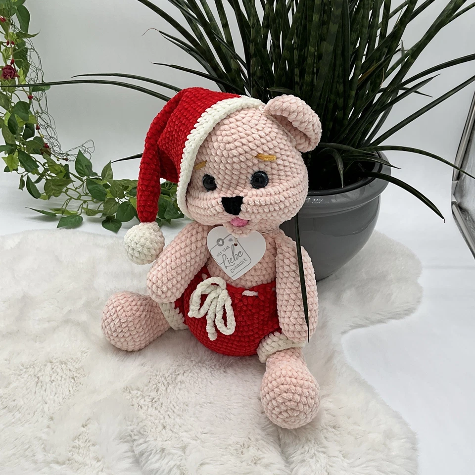Häkeltier Kuscheltier Häkelarbeit Amigurumi gehäkeltes süßes Bärchen - Bild 4 von 4