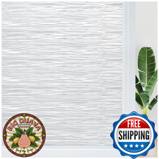 Haton Frosted Privacy Window Film 29.5x157.4in Static Cling Cover Non-Adhesive D