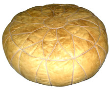 POUF cuscino artigianato orientale in pelle - cm 20x60
