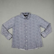 Versace 19-69 Abbigliamento Uomo Sportivo Camicia Elegante con Bottoni Blu Large