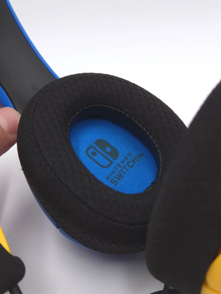Cuffie Gaming Nintendo Switch con Microfono Colore Giallo Blu Licenza Ufficiale - Immagine 3 di 4
