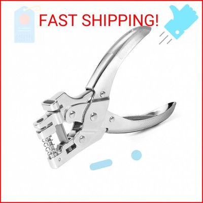 CAETOUNG 2 in 1 Badge Slot Hole Punch for ID Cards, Heavy Duty Hand Punch Metal