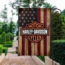 Harleyy Davidson House Flag & Garden Flag – Motorcycle Decor for Home or Yard