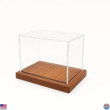 ALEJANDRO CORTES Premium Display Case, Clear Acrylic & Wooden Base, 7.9x4.7x5.9