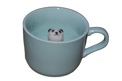 Mint Green Mug with Hidden 3 D Panda inside
