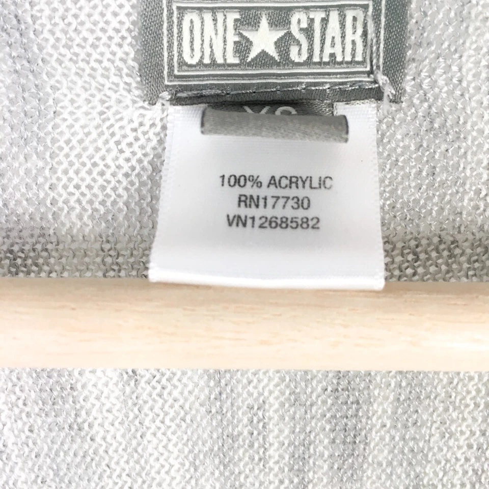 Suéter Pullover Converse One Star Para Mujer Gris Manga Larga Ranura Redonda Acrílico XS Foto 4 de 4