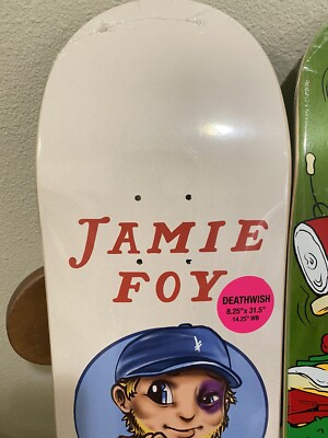 8.25” Jamie Foy Big Boy Foy Deathwish Skateboard 2 Decks Rare Nos