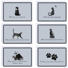 24 Set Pet Sympathy Cards Condolence Bereavement Cards with Envelopes