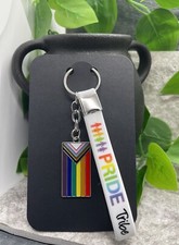 4" Silver-Tone Silicone Pride 2 in 1 Keychain Purse Backpack New Free Ship B1733