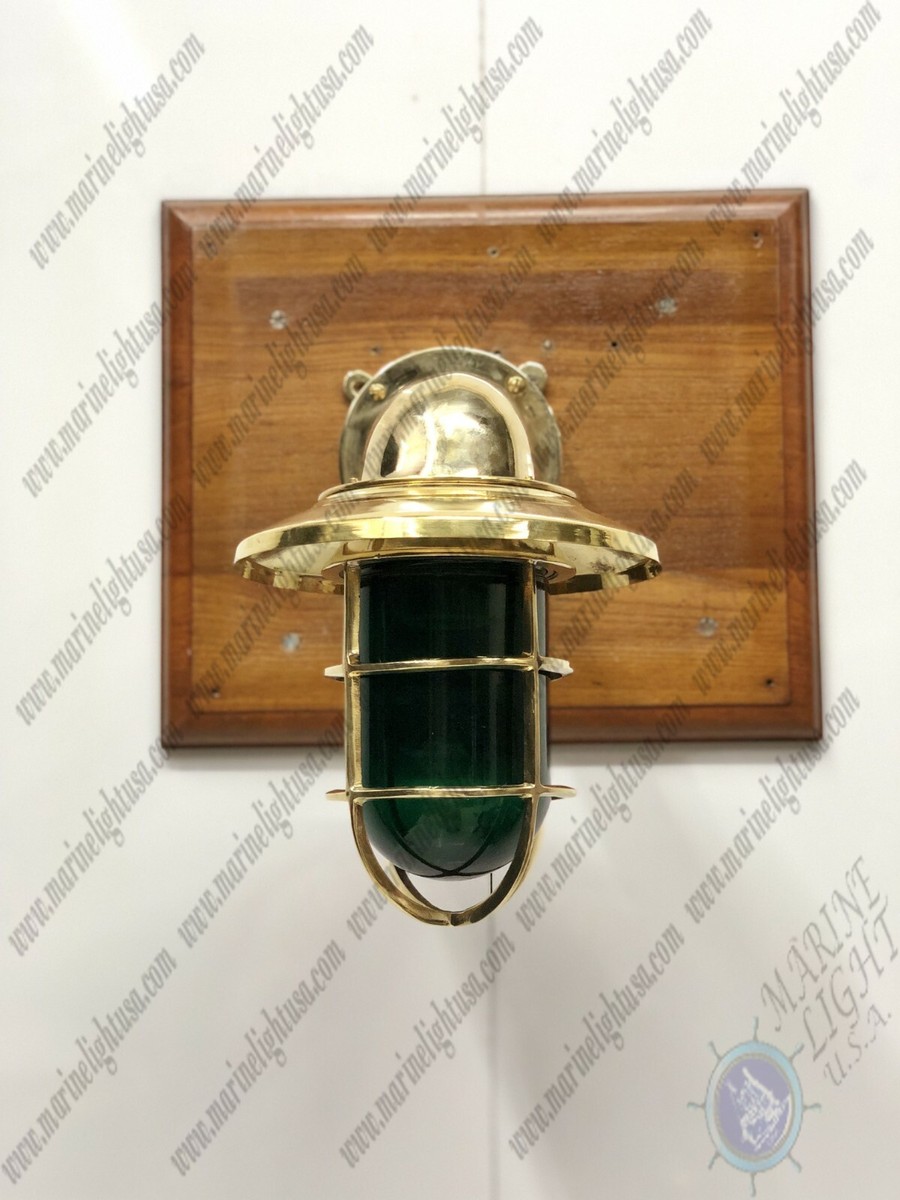 Lot De 5 Appliques Murales Nautiques Anciennes Originales (Verre Et Métal) - Sans Ampoules