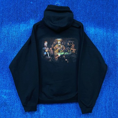Slashers Horror Movie Villains Poker Night Pop Art Hoodie 2X