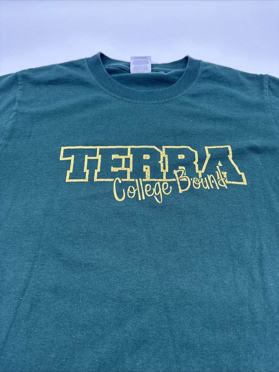 Terra College Bound Long Sleeve Shirt Men Small Graphic Print