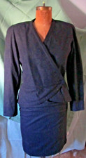 Vintage 80's Gianni Versace charcoal grey wool skirt suit sz 42/8 from Italy
