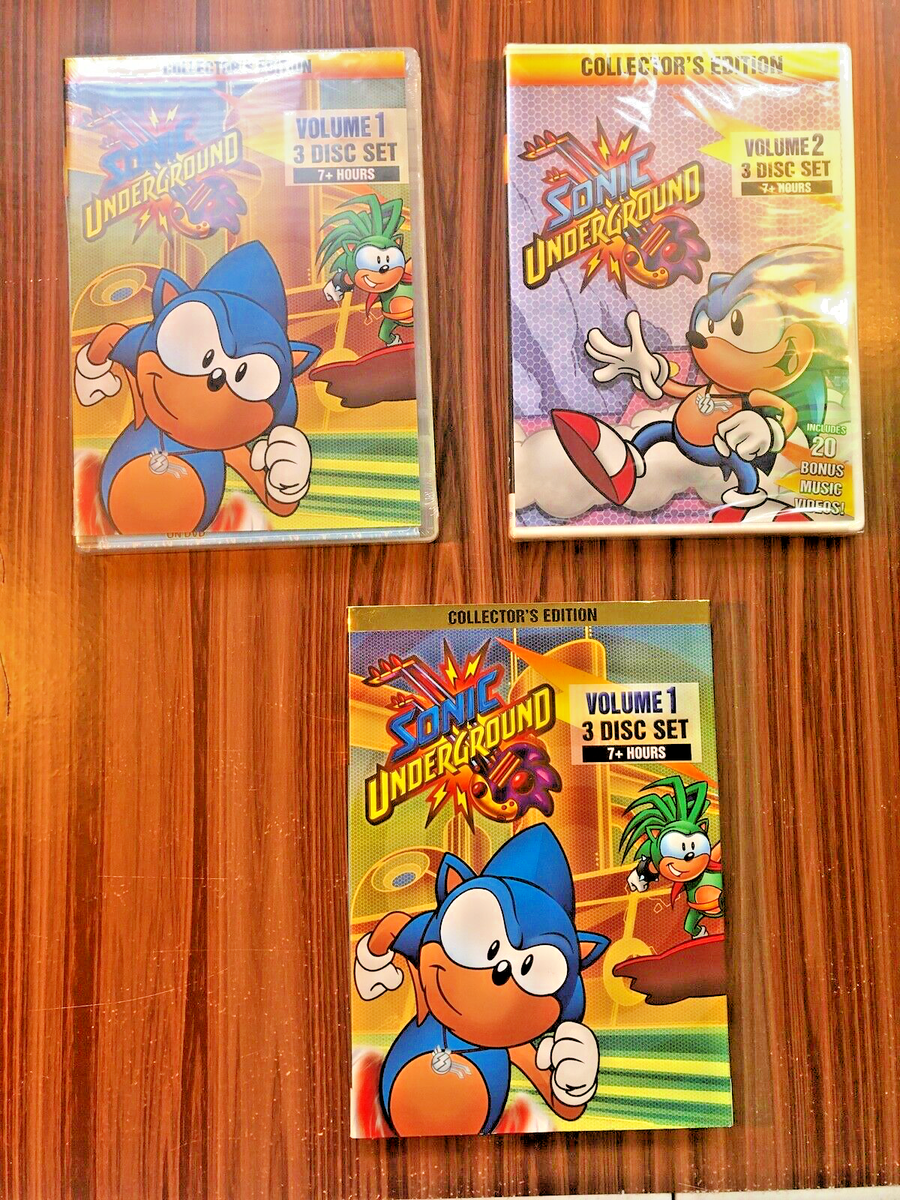 Sonic Underground TV Series Volume 1 & 2 DVD Set Collector's