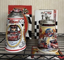 Lot Of 2 Budweiser Dale Earnhardt JR & Kenny Bernstein Steins