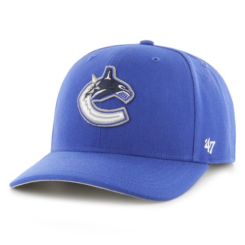 Cappello Snapback '47 Brand Low Profile - Washington Capitals. Berretto Da Baseball Regolabile, Lana E Poliestere, Visiera Curva.