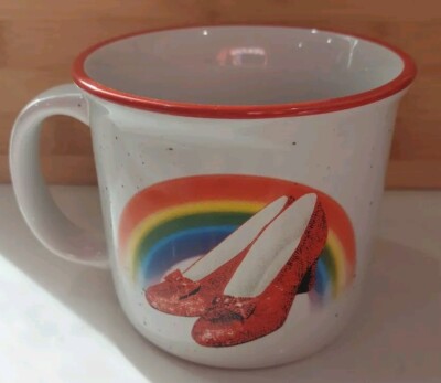  Wizard of Oz Ruby Slippers Spoontiques Camper Mug, 14 ounces, White
